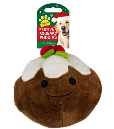 Wholesale Christmas Dog Toy | Squeaky Christmas Pudding