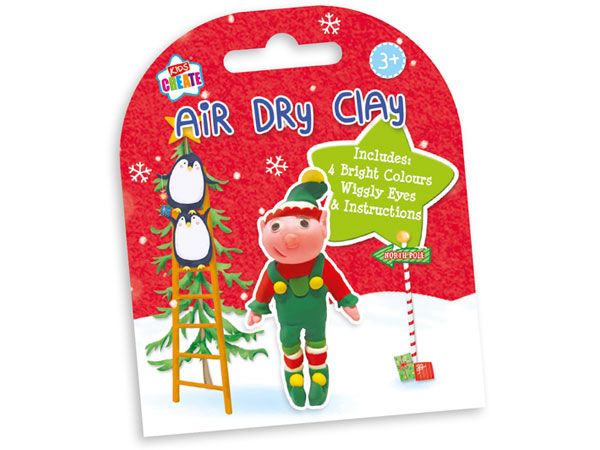 Kids Create Christmas Air Dry Clay, Elf Design
