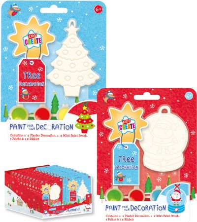 Kids Create Paint Your Own Christmas Tree Decoration - Assorted Picked At Random | XXORNA