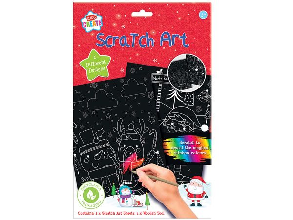 Kids Create Christmas Scratch Art