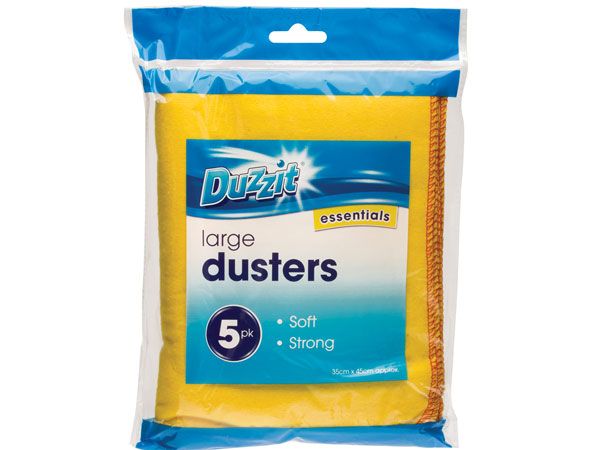 Duzzit 5pk Premium Large Yellow Dusters, by 151 Products