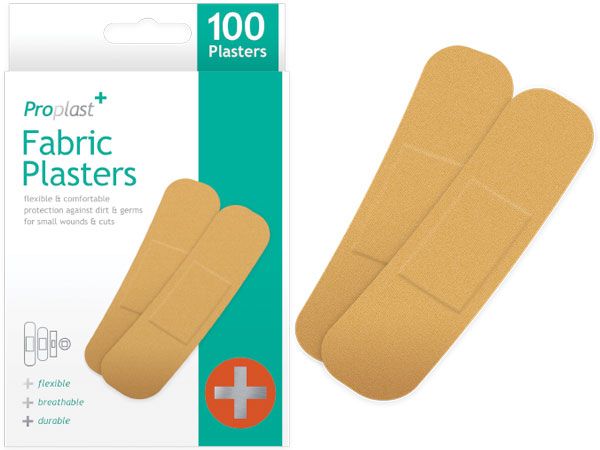 Proplast Fabric Plasters - 100 Pack