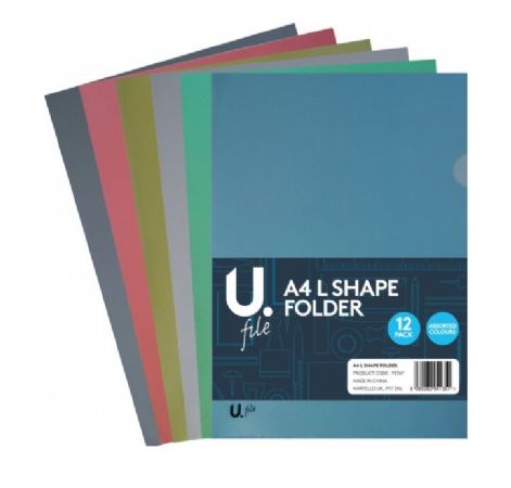 U. A4 Plastic L Shape Folder   zv   zzz