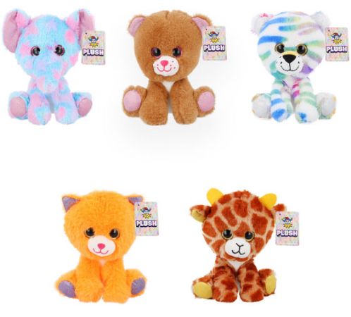 Multicolour Animal Plushies, 6'' / 15cm, Assorted Designs Picked At Random | P79180