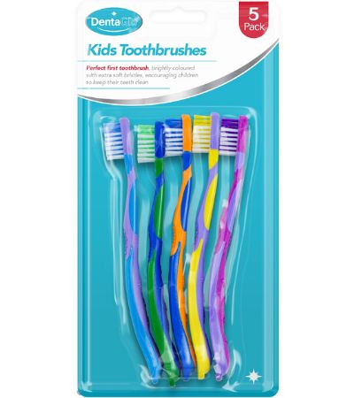 DentaGlo 5 Pack Kids Toothbrushes | PER0197