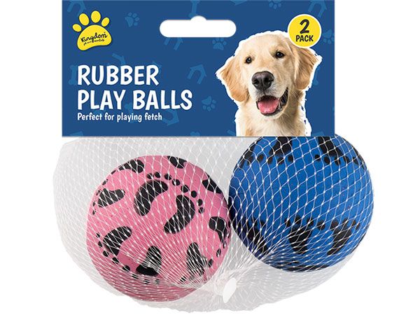 Wholesale 2 Pack Rubber Dog Balls | Cheap Dog Toys