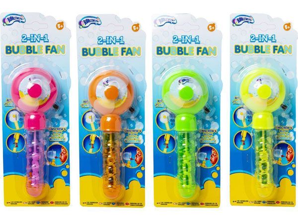 Bubbletastic 2 in 1 Bubble Fan, Assorted Picked At Random