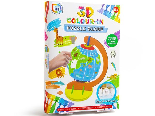 3D Colour In Puzzle Globe