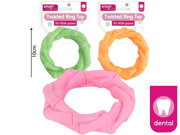 Smart Choice Small Dog/Puppy Twisted Ring Toy...Assorted Picked At Random