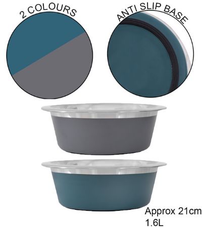 Smart Choice Stainless Steel Pet Bowl - 21cm, 1.6L...Assorted Picked At Random