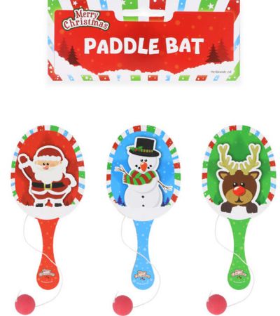 24x Wooden Christmas Biff Bats/Paddle Bats | W41074A