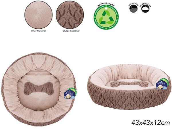 Sweet Dreams Fleece Bone Pet Bed | WP1358