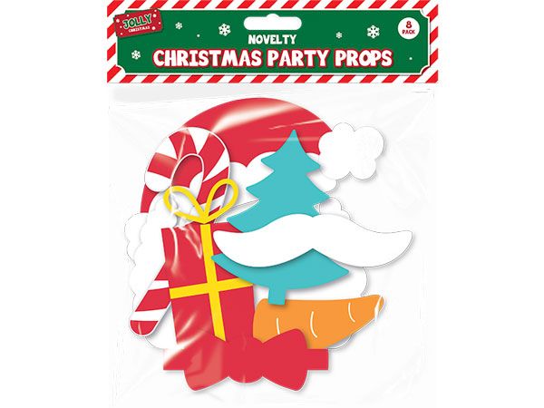 Jolly Christmas 8 Pack Novelty Christmas Party Props