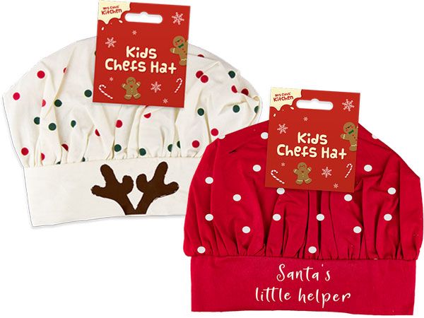Mrs Claus - Kids Chefs Hat, Assorted Picked At Random